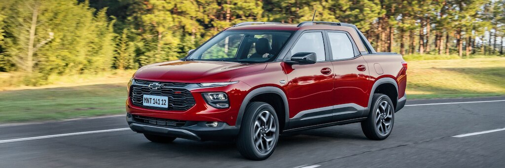 Chevrolet Montana 2026 na cor Vermelho Scarlet